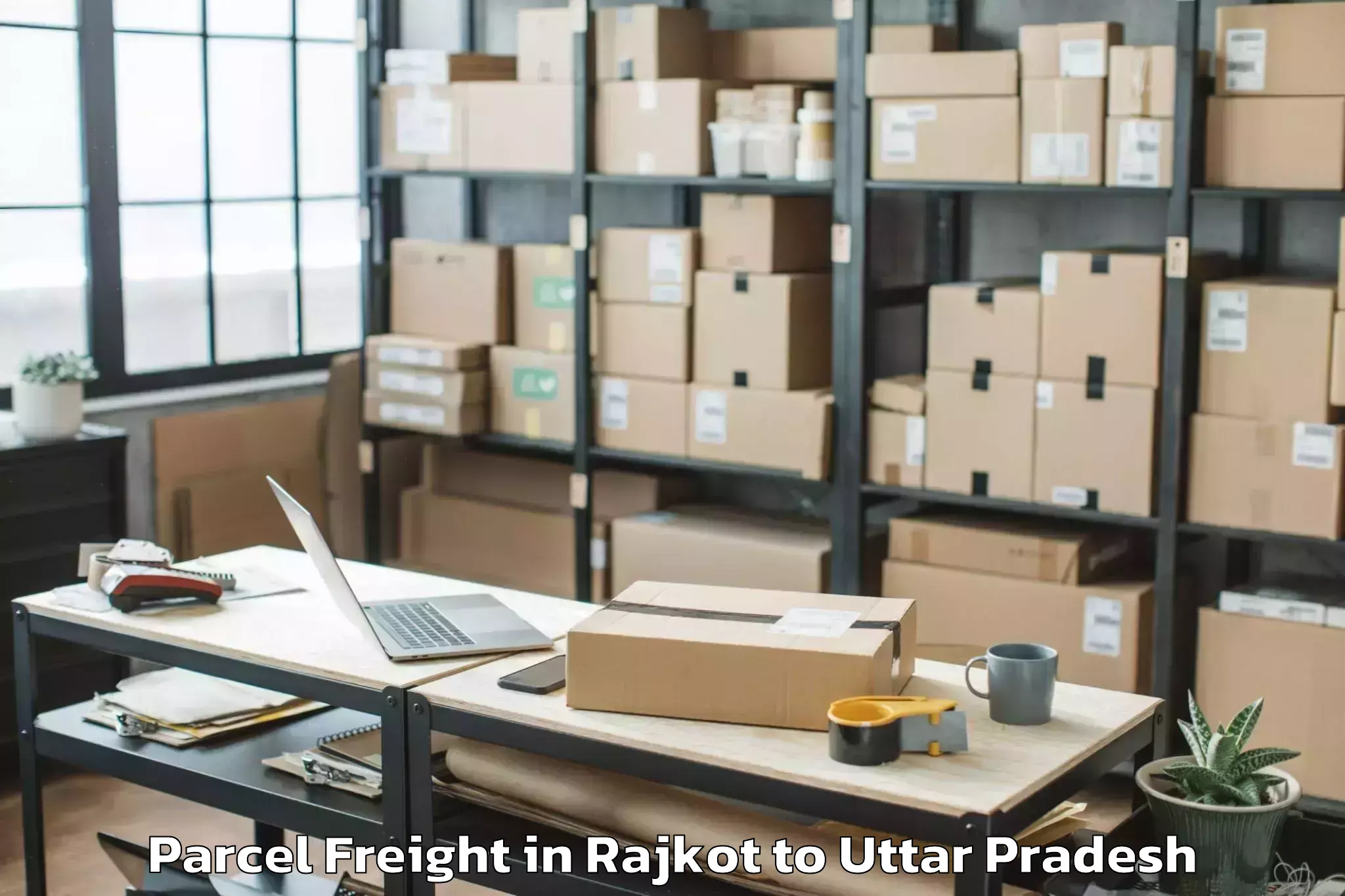 Book Rajkot to Siana Parcel Freight Online